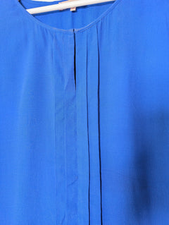 Diana Ferrari Pleated Front Blouse Royal Blue Women's Size 16 - Image 2