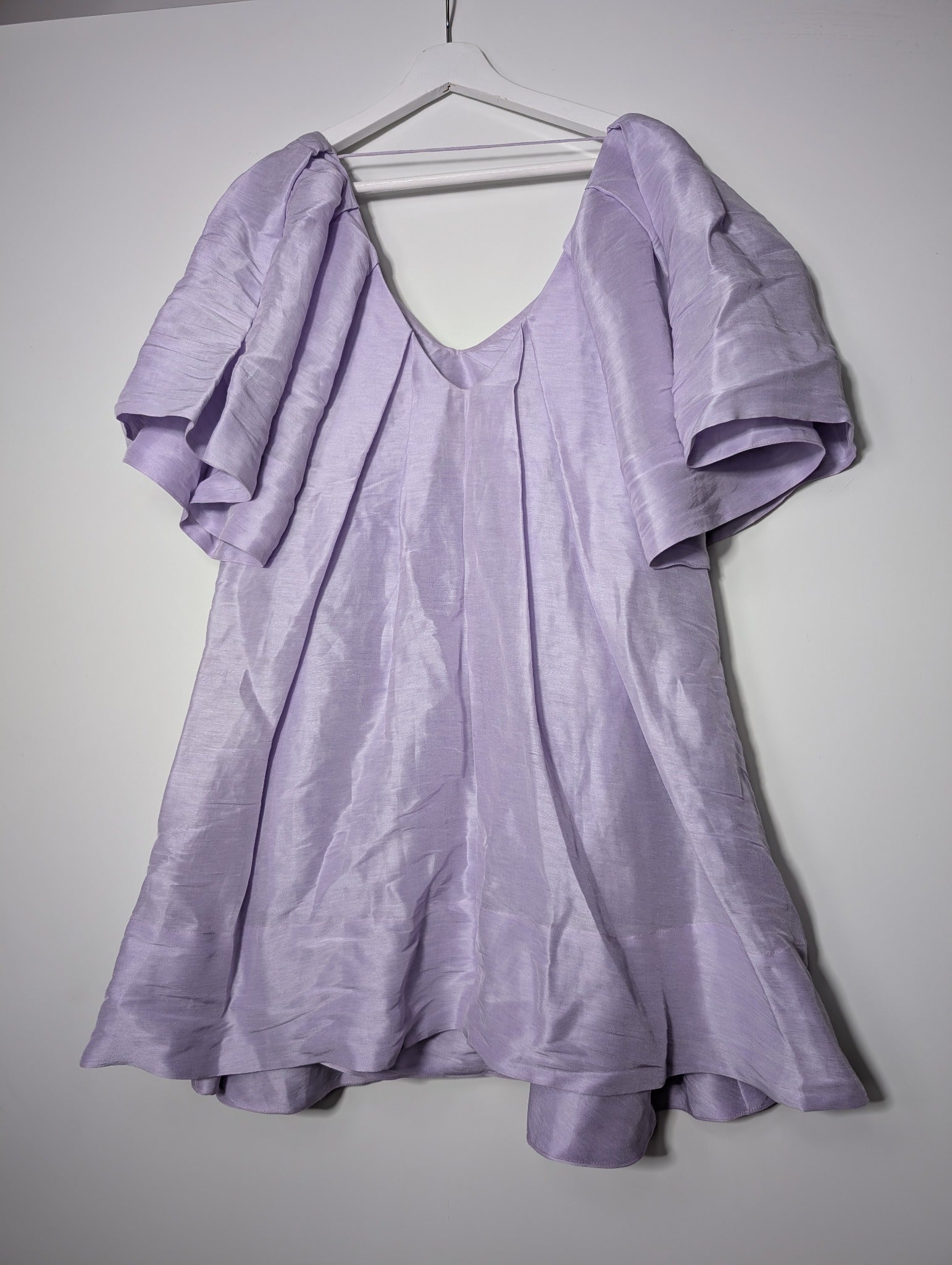 Ginger & Smart Flutter Sleeve Blouse Lavender Women's Size 8 - Image 6
