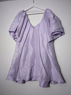 Ginger & Smart Flutter Sleeve Blouse Lavender Women's Size 8 - Image 6