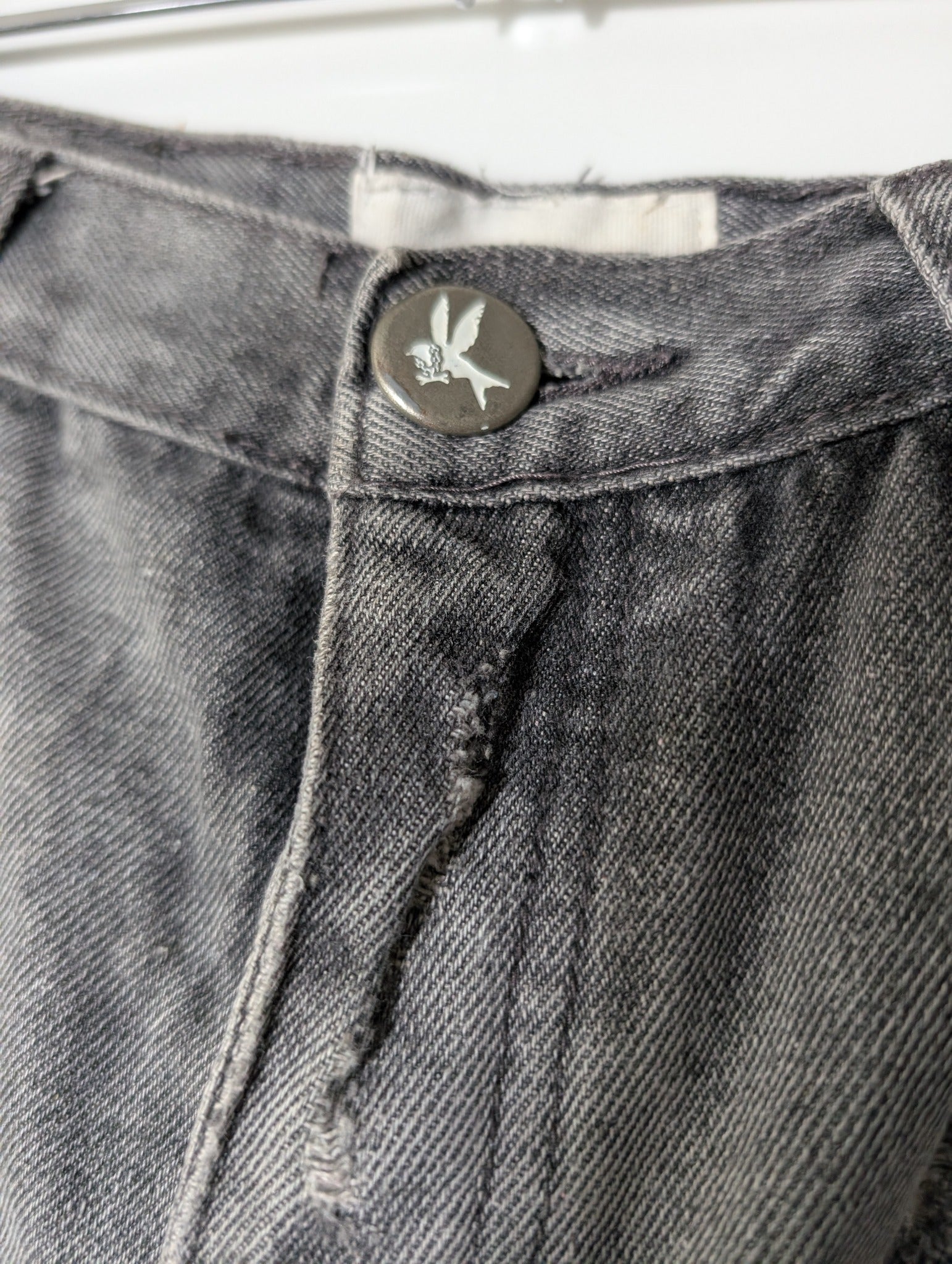 One Teaspoon Hawks Denim Shorts Distressed Grey - Image 4