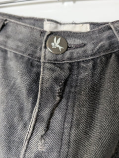 One Teaspoon Hawks Denim Shorts Distressed Grey - Image 4