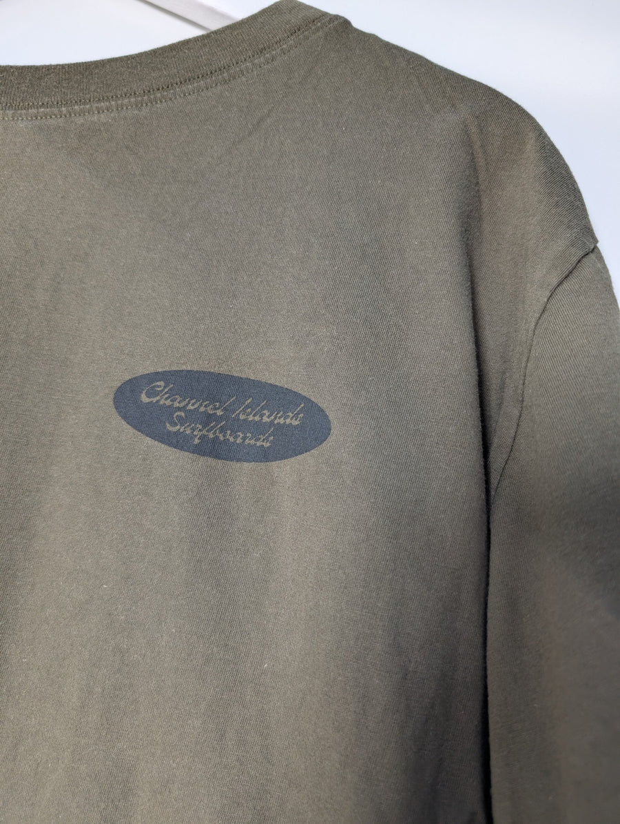 Channel Islands Surfboards Graphic T-Shirt Olive Green Men's Large - Image 2