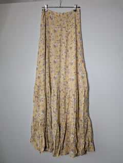 Auguste Floral Tiered Maxi Skirt Yellow AU 4 - Image 4