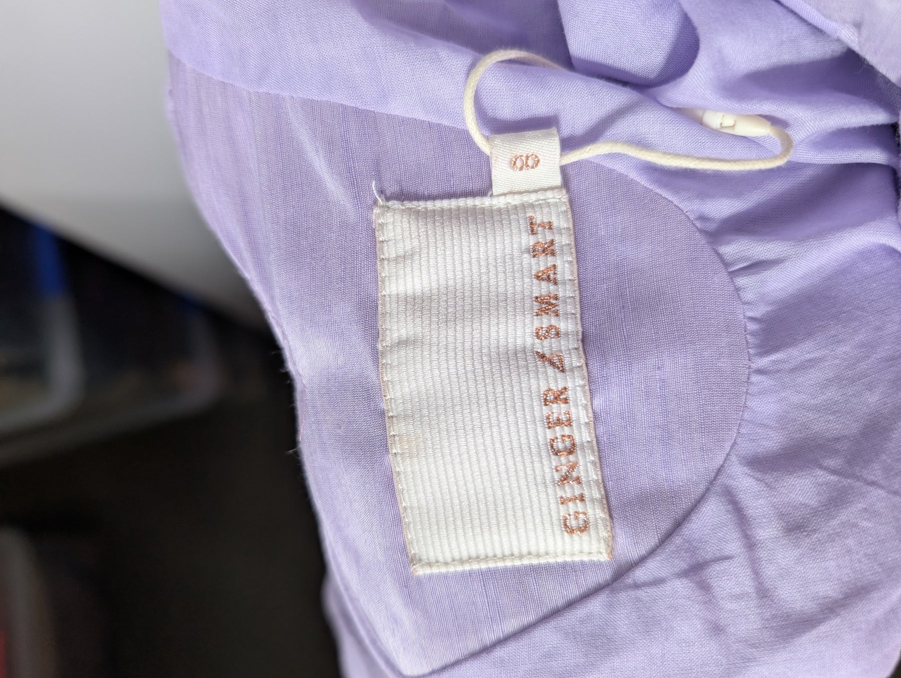 Ginger & Smart Flutter Sleeve Blouse Lavender Women's Size 8 - Image 7