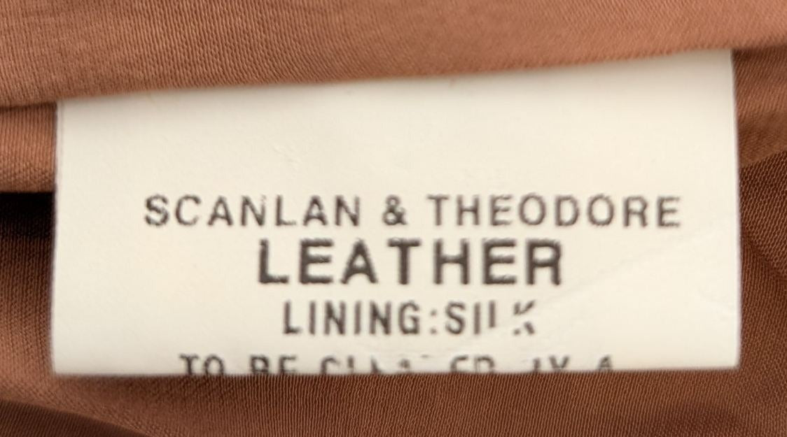 Scanlan & Theodore Leather Cropped Jacket - Ruffle Detail Brown Size SM - Image 9