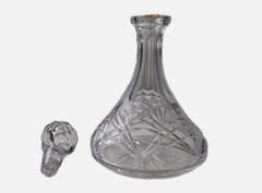 Vintage Cut Crystal Glass Decanter - Hobstar & Pinwheel Pattern - Image 9