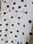 Peter Alexander Women's Polka Dot Pajama Set White & Navy Size M - Image 5