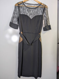 Collette Dinnigan Black Lace Overlay Midi Dress - Limited Edition - Image 9