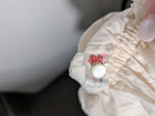 Callore Vintage Floral Embroidered Peplum Blouse Cream - Image 9