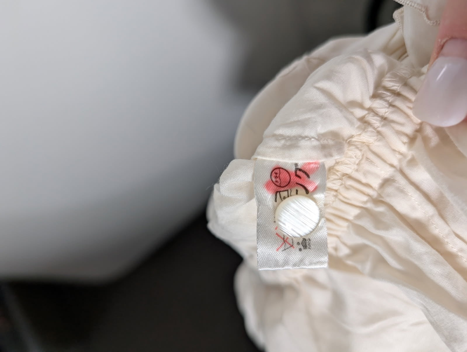 Callore Vintage Floral Embroidered Peplum Blouse Cream - Image 9