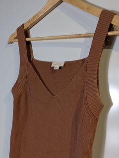Elka Collective Knit Tank Top Brown Ribbed Sleeveless Women's AU 10 - Image 9