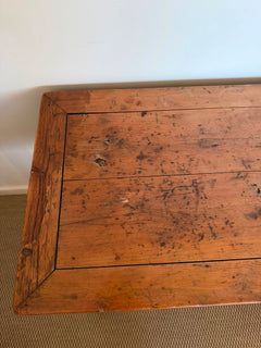 Antique Chinese Elm Wood Altar Table Rustic Console Bench Hall Table - Image 9
