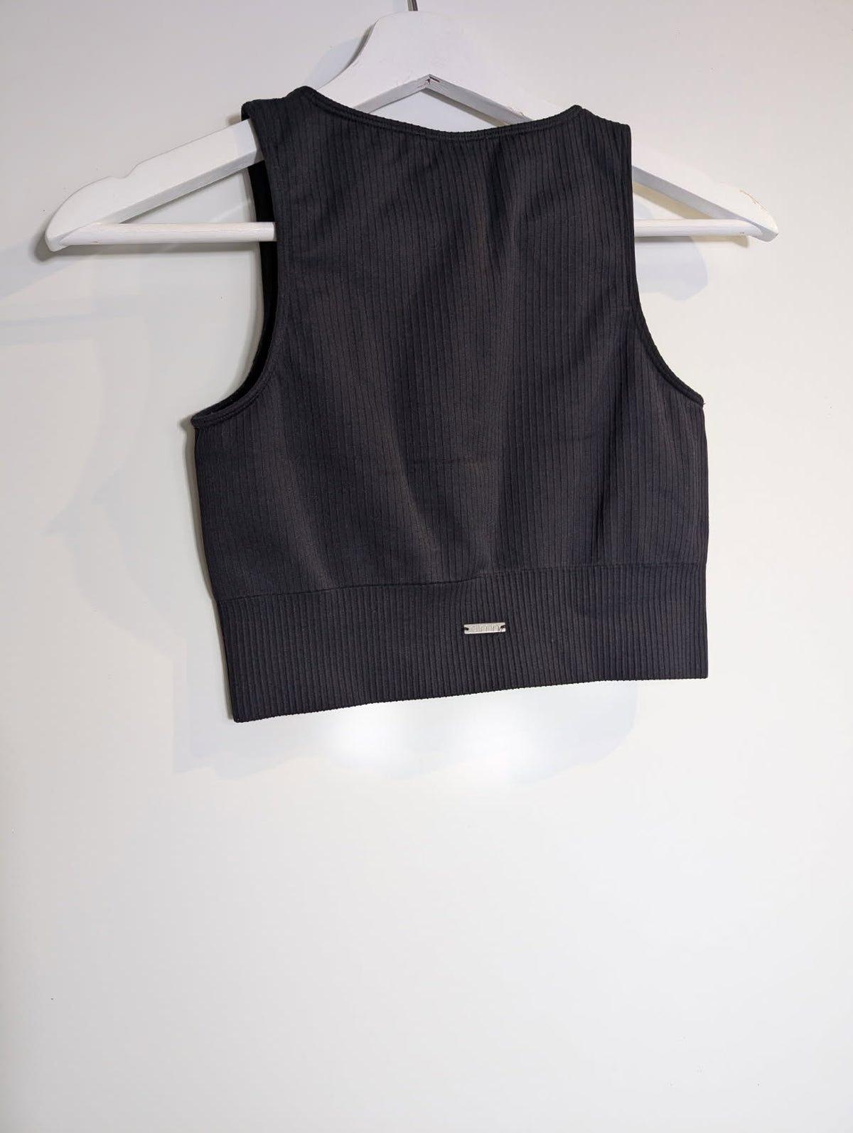 Aim'n Ribbed Activewear Crop Top Black Size S - Image 9
