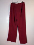 Zara High-Waisted Wide-Leg Trousers Burgundy Women's Size M - Image 5