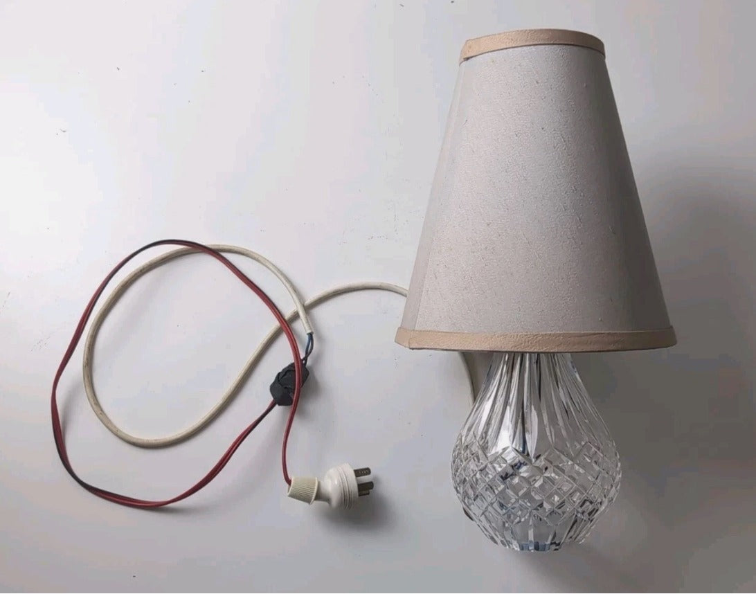 Waterford Crystal Lismore Table Lamp - Vintage Faceted Cut Crystal Base - Image 9
