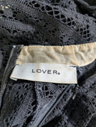 Lover Vintage Black Lace Peplum Blouse - Women's AU 6 - Image 9