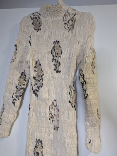 SIR. The Label Smocked Linen Midi Dress Cream Size 0 - Image 9