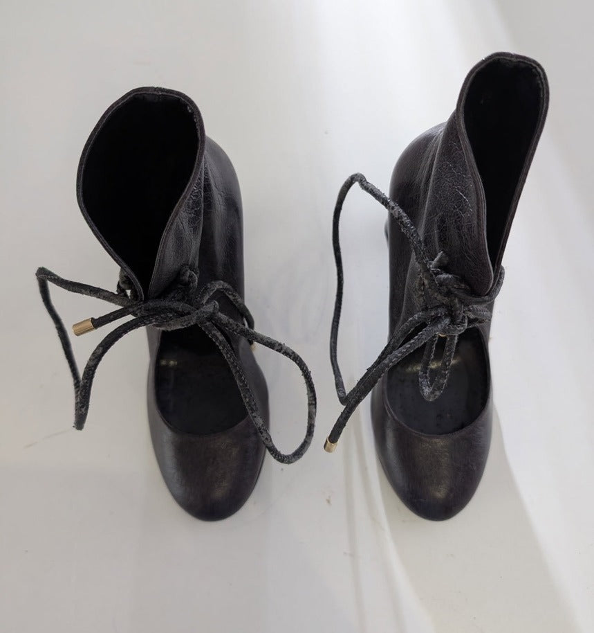 Stella McCartney Lace-Up Ankle Boots - Black EU 38.5 - Image 9