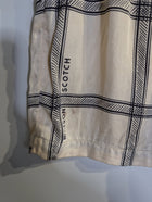 Maison Scotch Plaid Print Elastic Waist Shorts Cream & Black - Image 9