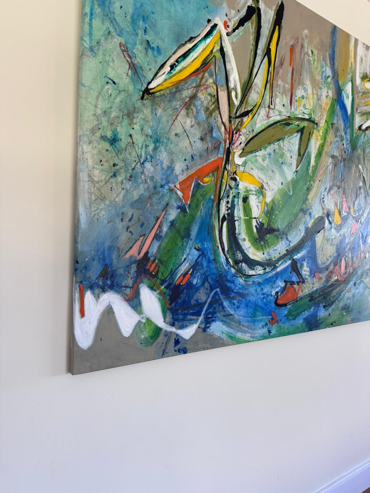 Zoe Ellenberg Original Abstract Expressionist Painting - Large-Scale Statement Canvas - Image 9