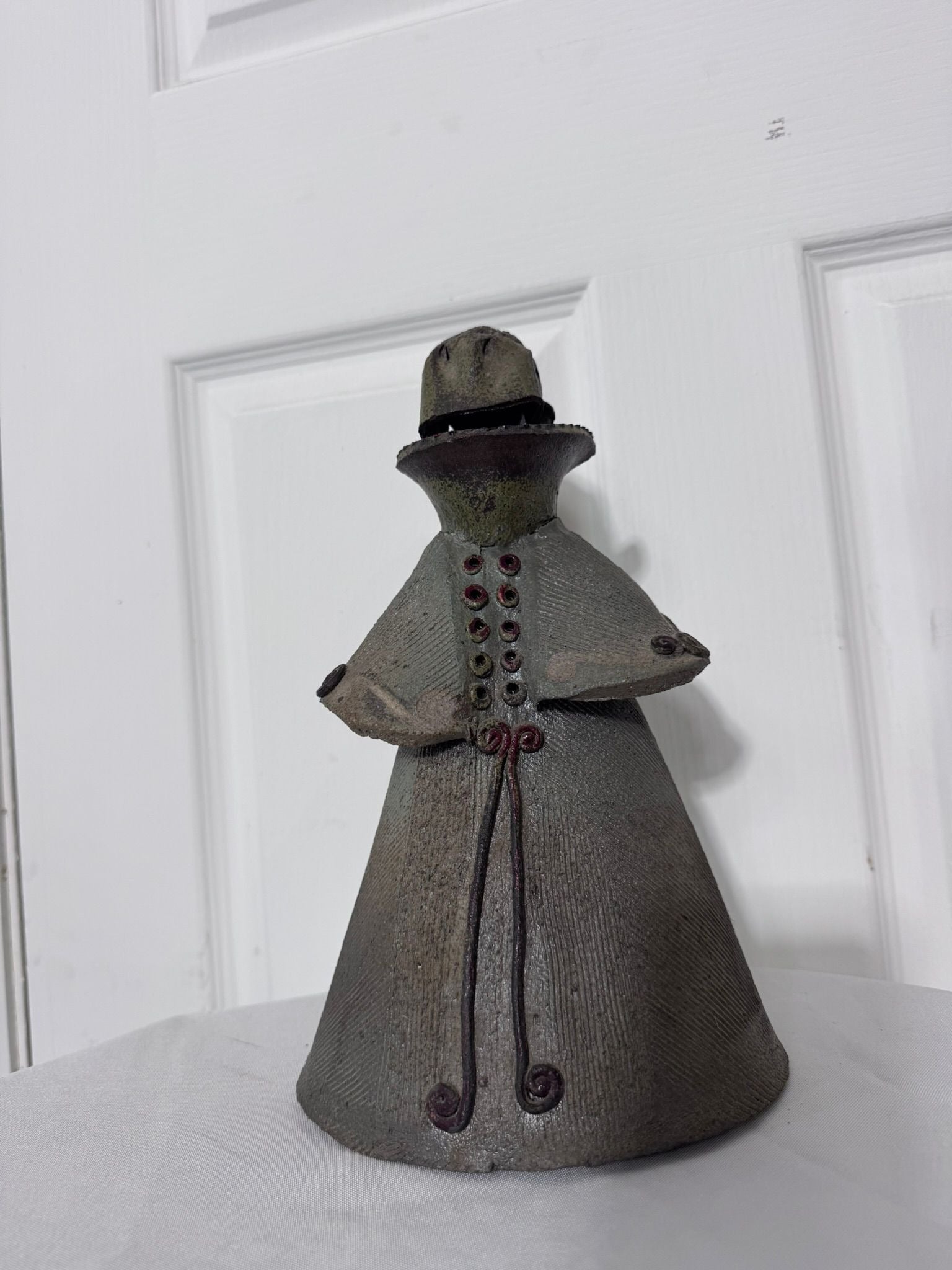 Studio Pottery Ceramic Figurine Sculpture With Spiral Detail - Image 8