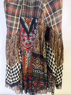 Camilla Silk Patchwork Mini Dress Vibrant Bohemian Print Size XS - Image 9