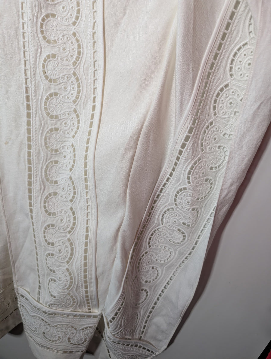 Jonathan Simkhai Lace Trim Kaftan Cover-Up White Size S - Image 9