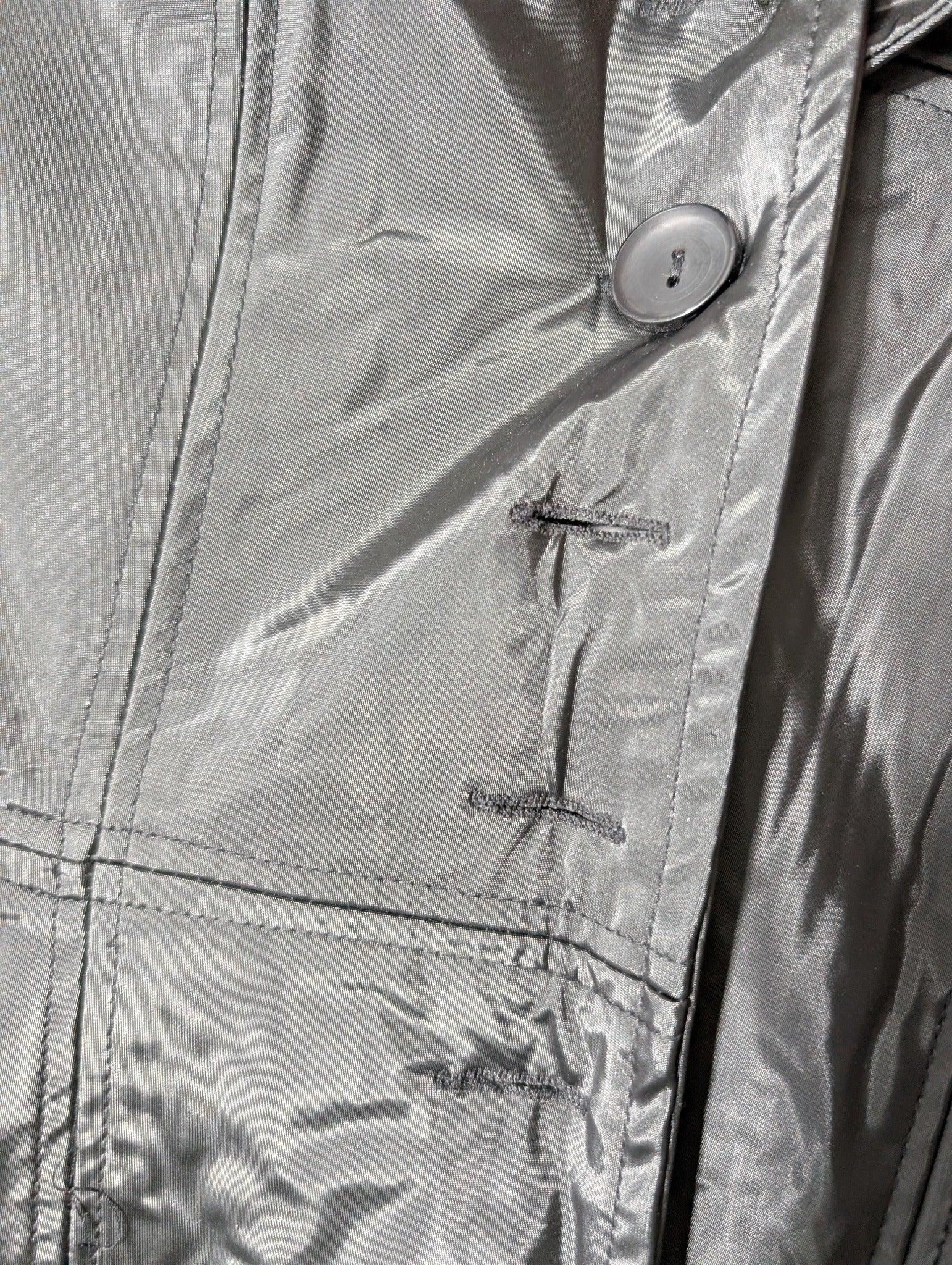 ICE Collection Vintage Nylon Button-Up Jacket Black Size S - Image 2