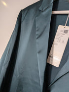 Goelia Satin Blazer Teal Women's Size XL - Image 9