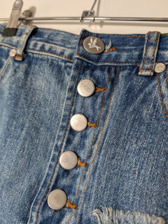 One Teaspoon Bandits Denim Shorts Blue Size 26 - Image 2