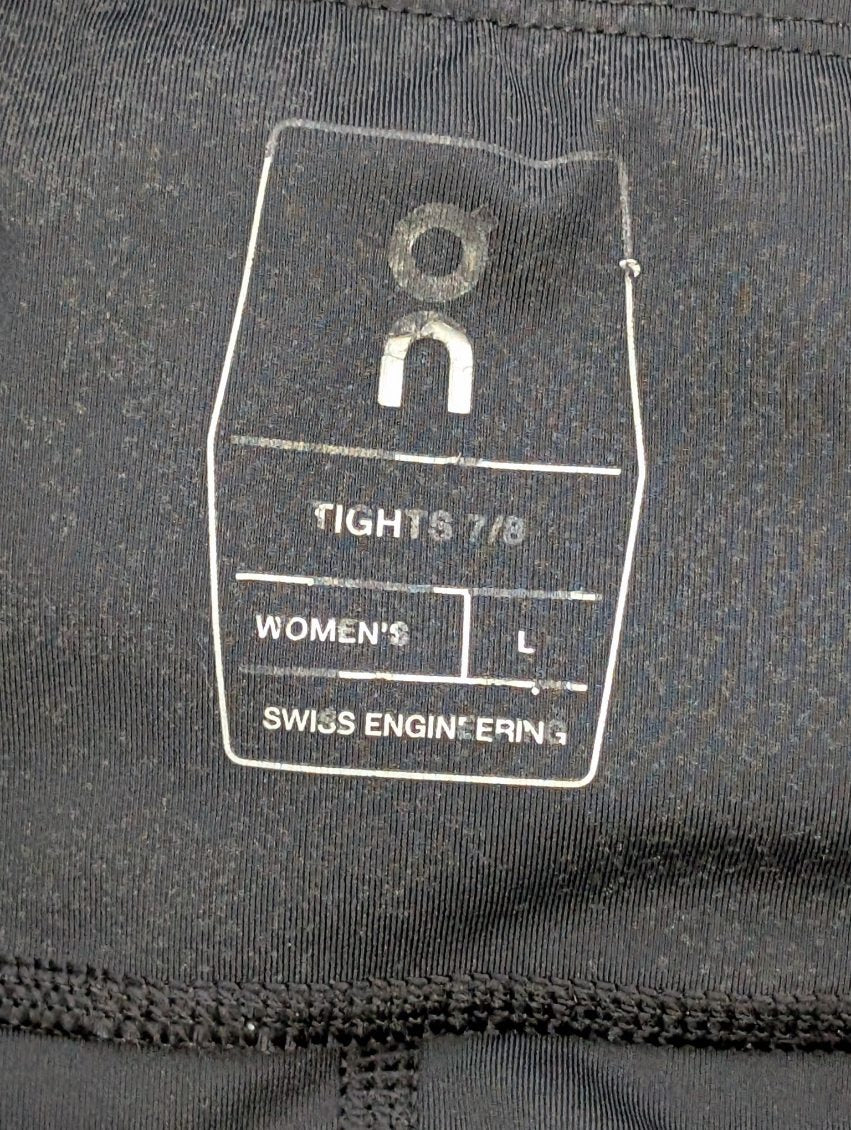 On Running Performance Tights Women's Black 7/8 Leggings Size Large - Image 9