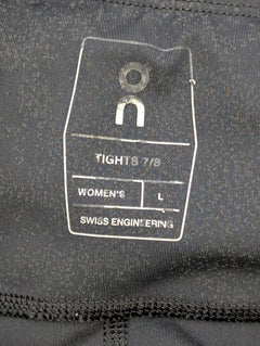 On Running Performance Tights Women's Black 7/8 Leggings Size Large - Image 9