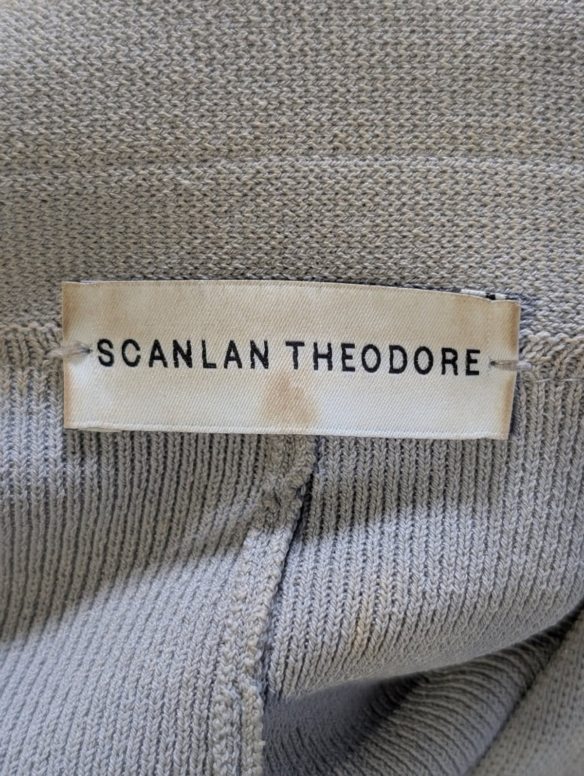 Scanlan Theodore Crepe Knit Waterfall Jacket Grey - Image 5