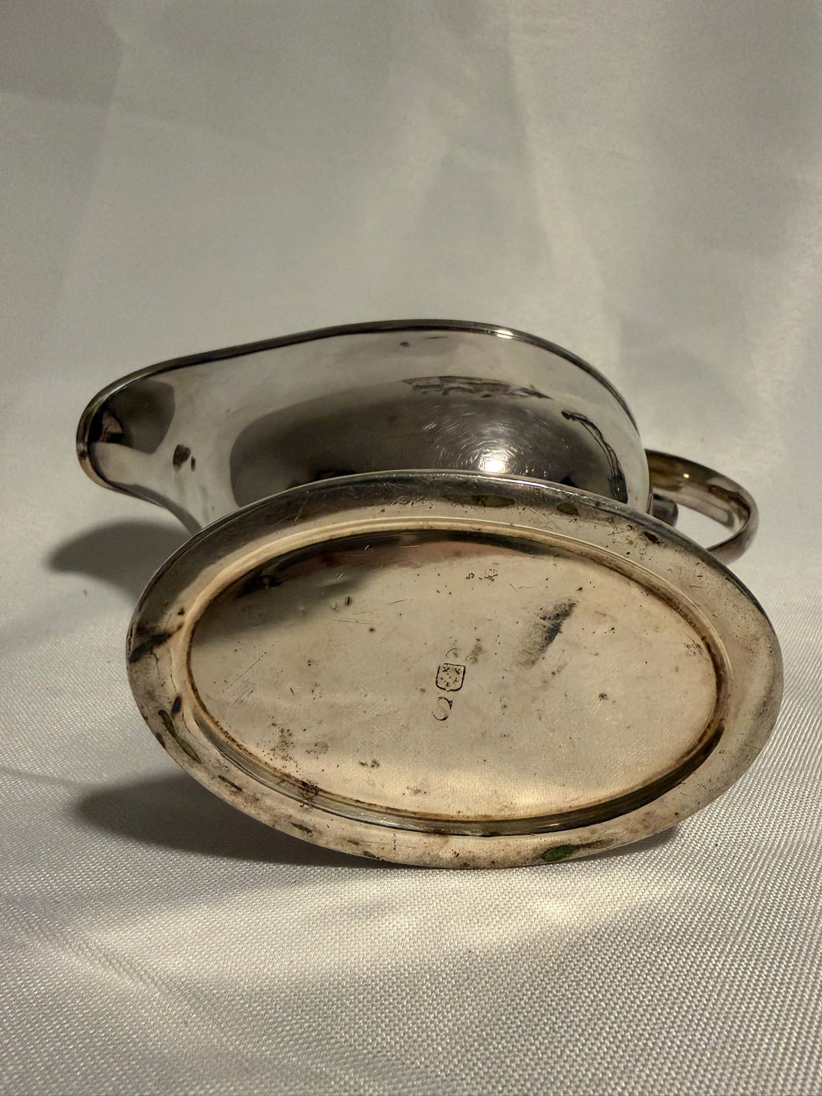Vintage Silver-Plated Gravy Boat Pedestal Base - Image 9