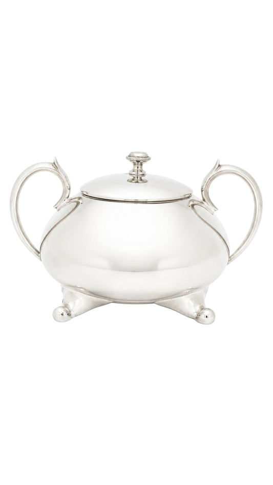 Vintage Silver Plated Sugar Bowl With Lid - Elegant Tableware - Image 1