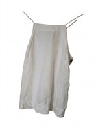 Whistles Linen Blend High Neck Tank Top White Women's UK 10 - Image 1