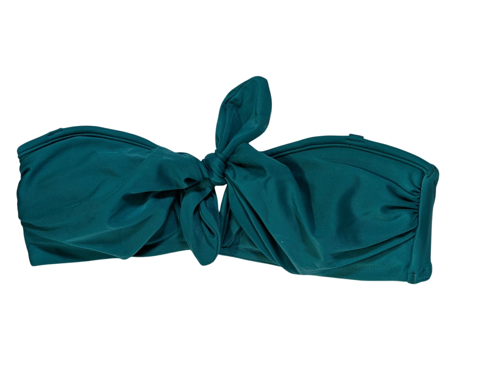 Zimmermann Tie-Front Bandeau Bikini Top Teal Green - Image 1