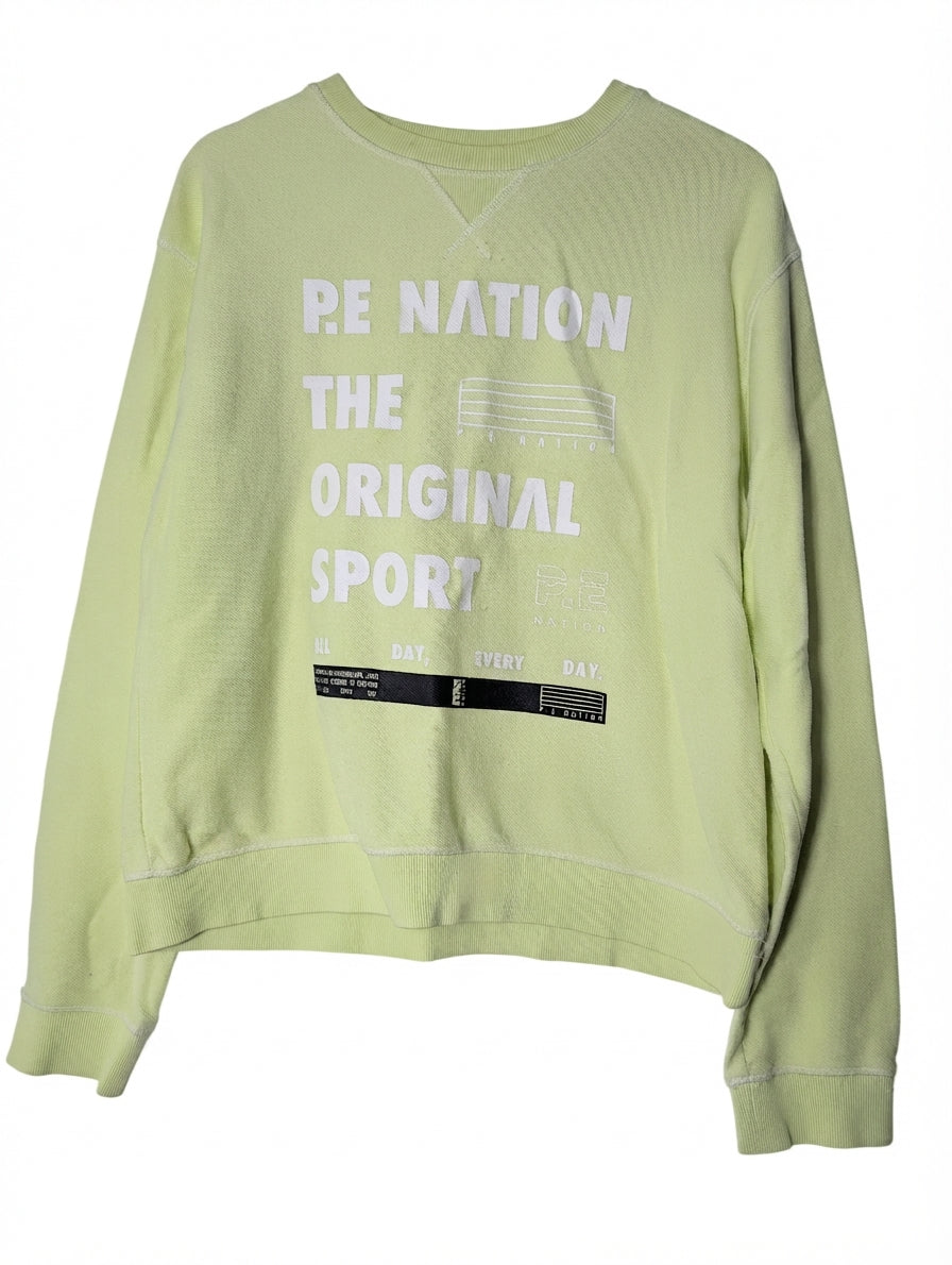 P.E Nation The Original Sport Sweatshirt Light Green Size M