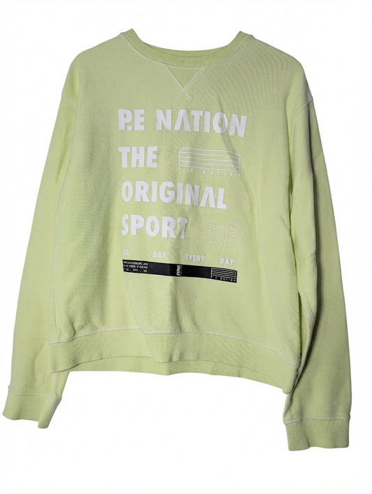 P.E Nation The Original Sport Sweatshirt Light Green Size M - Image 1