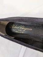 Robert Clergerie Suede Wedge Loafers Navy Perforated EU 38 - Image 9