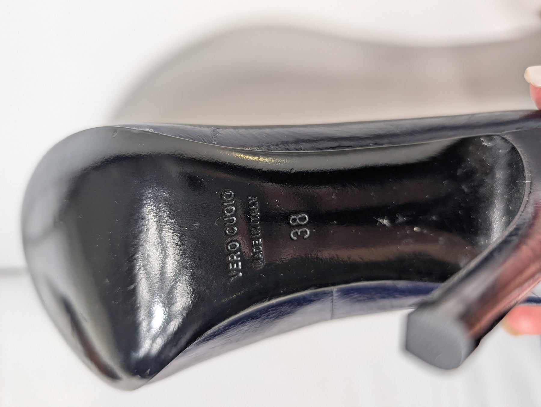 Lanvin Patent Leather High Heel Pumps Black EU 38 - Image 7