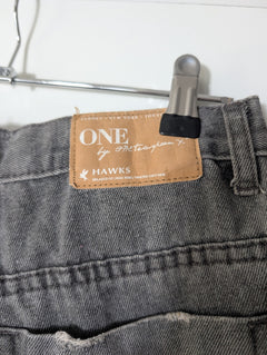 One Teaspoon Hawks Denim Shorts Distressed Grey - Image 6