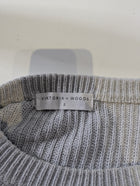 VIKTORIA + WOODS Braided Detail Knit Sweater Grey Size 2 - Image 3