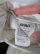 Reiko Paulin High-Waisted Button-Fly Jeans White Size 26 - Image 7