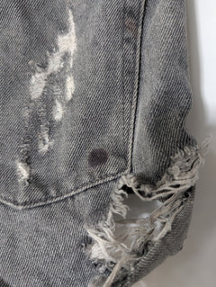One Teaspoon Hawks Denim Shorts Distressed Grey - Image 7