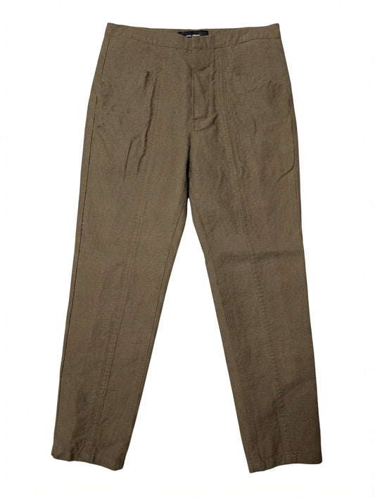 Isabel Marant Utah Linen Blend Trousers Bronze Size 36 - Image 1