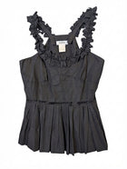 Sonia by Sonia Rykiel Ruffle Peplum Top Black Size 36 - Image 1