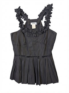 Sonia by Sonia Rykiel Ruffle Peplum Top Black Size 36 - Image 1