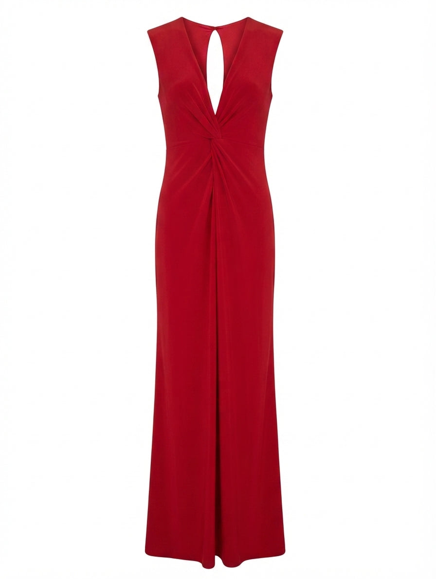 Ginger & Smart Twist-Front Maxi Dress Red Women's Size 8 - Image 1