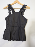Sonia by Sonia Rykiel Ruffle Peplum Top Black Size 36 - Image 3
